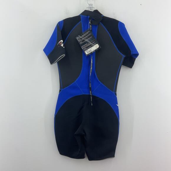 Copy - NWT U.S. Divers Men's M Short Wetsuit Black & Blue - Picture 2 of 5